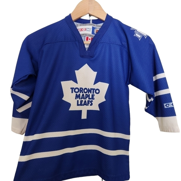 CCM official licensed jersey blue white Toronto Maple Leafs long-sleeve shirt - Picture 2 of 7